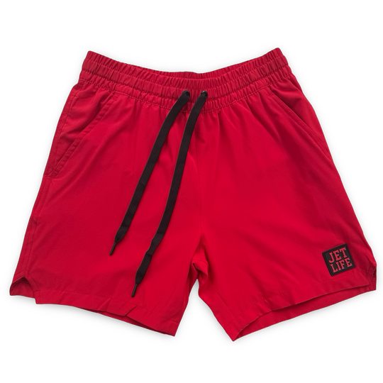 JET LIFE PERFORMANCE SPORTS SHORTS [RED]