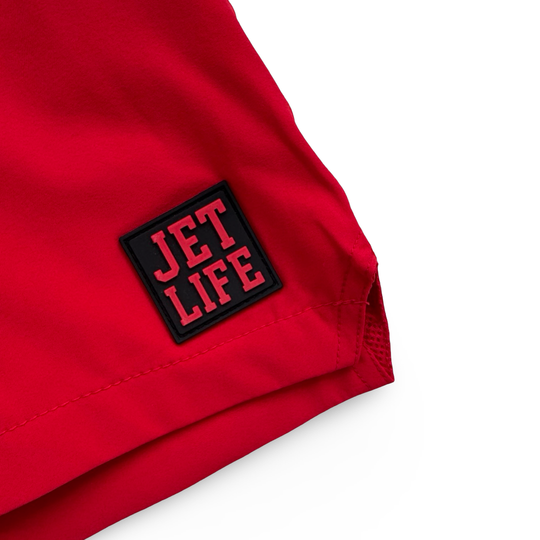 JET LIFE PERFORMANCE SPORTS SHORTS [RED]