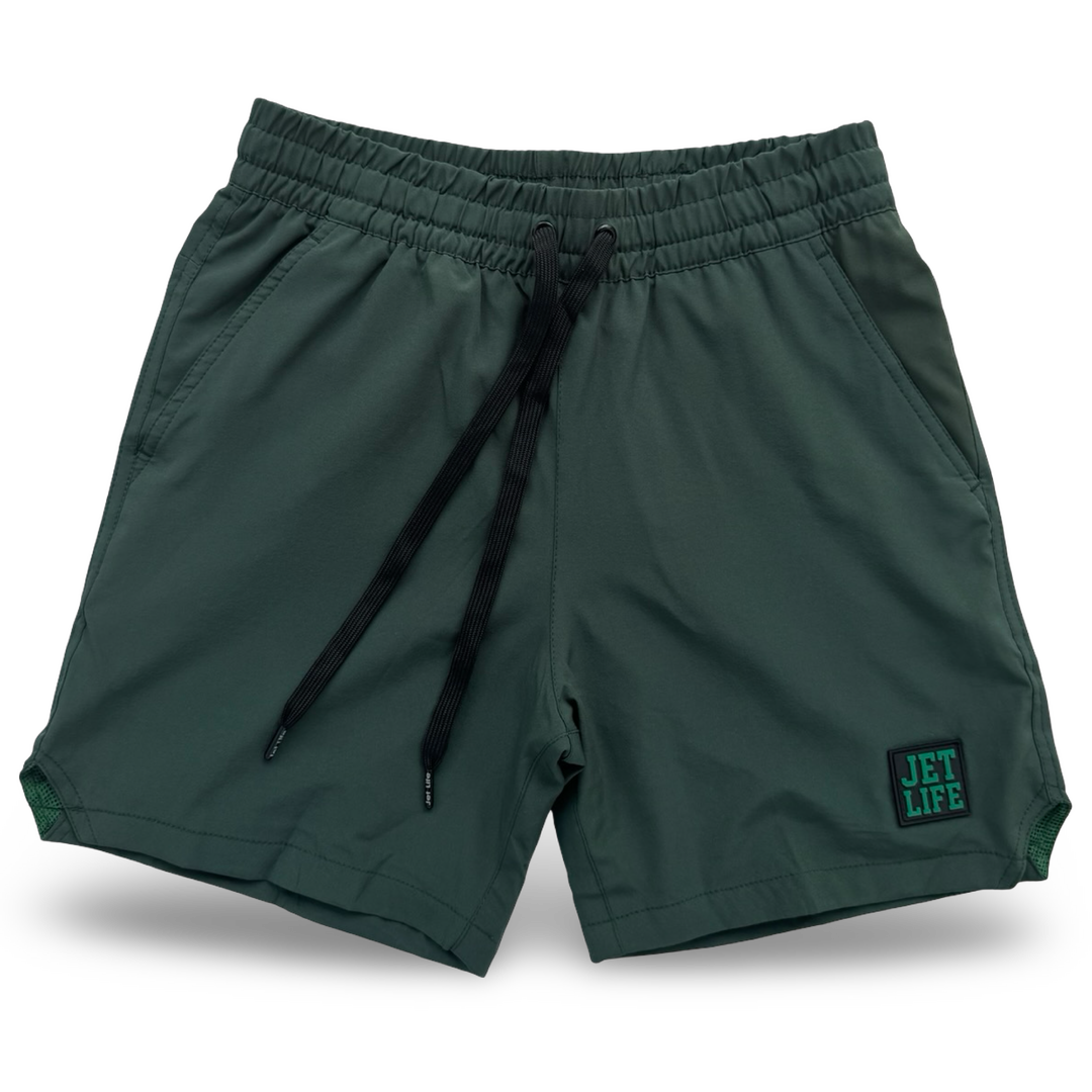 JET LIFE PERFORMANCE SPORTS SHORTS [FOREST]