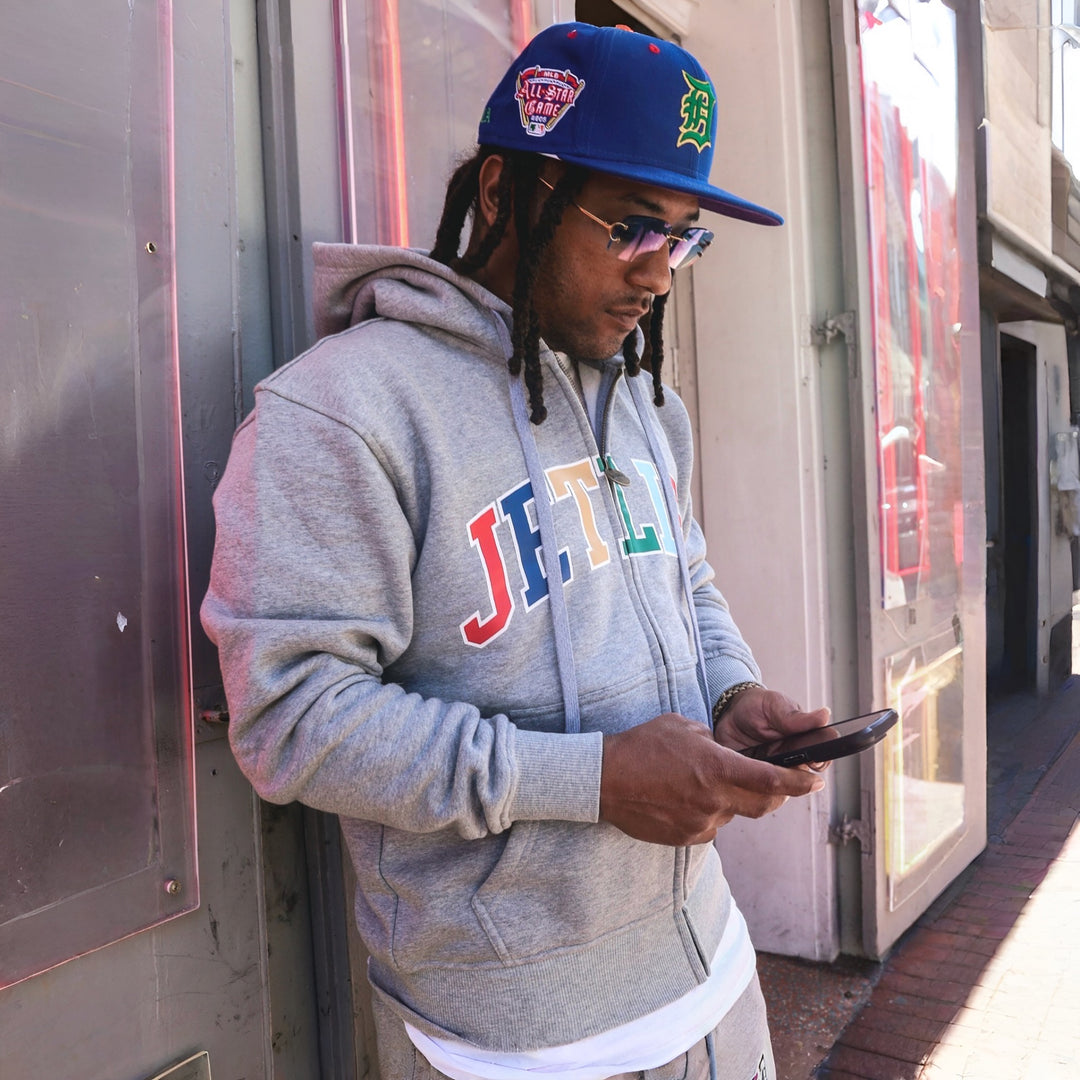 JET LIFE "WORLDS FRESHEST" ZIP UP HOODIE [HEATHER]