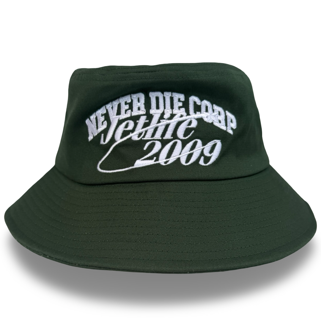 NEVER DIE CORP. BUCKET HAT [FOREST]