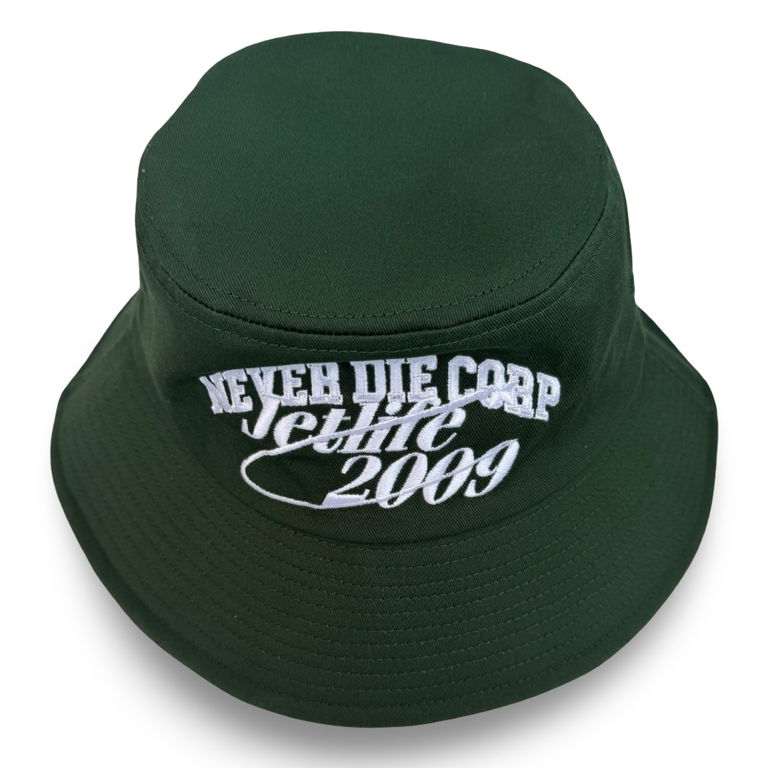 NEVER DIE CORP. BUCKET HAT [FOREST]