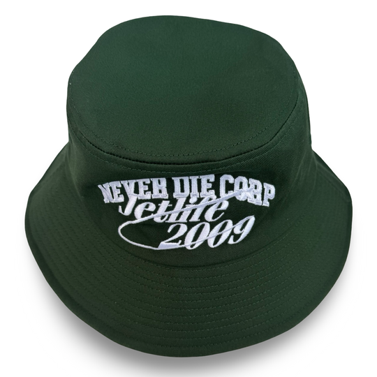 NEVER DIE CORP. BUCKET HAT [FOREST]