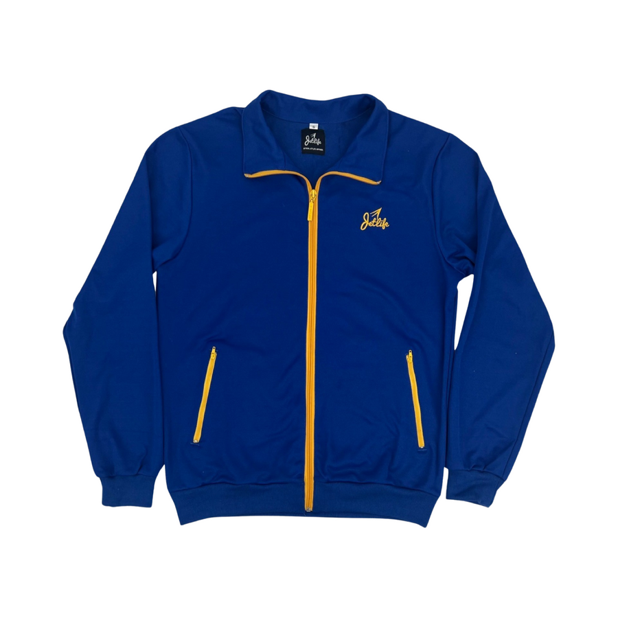 JET LIFE TRACK JACKET [BLUE / YELLOW TRIM] – JET LIFE APPAREL