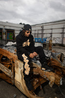 Jet Life "GRAFFITI" HOODIE [BLACK/GOLD]