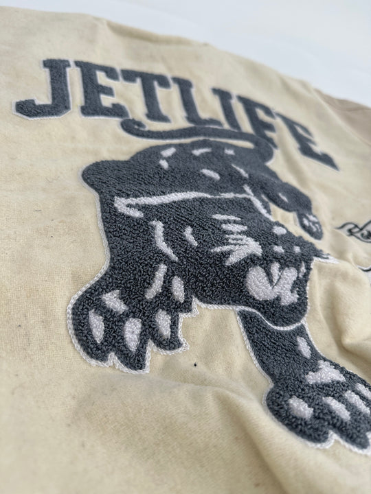 Jet Life Varsity Jacket "In-Season EDITION" [Bone/Cream]