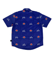 "House Of Flowers" Button Up (Cobalt)