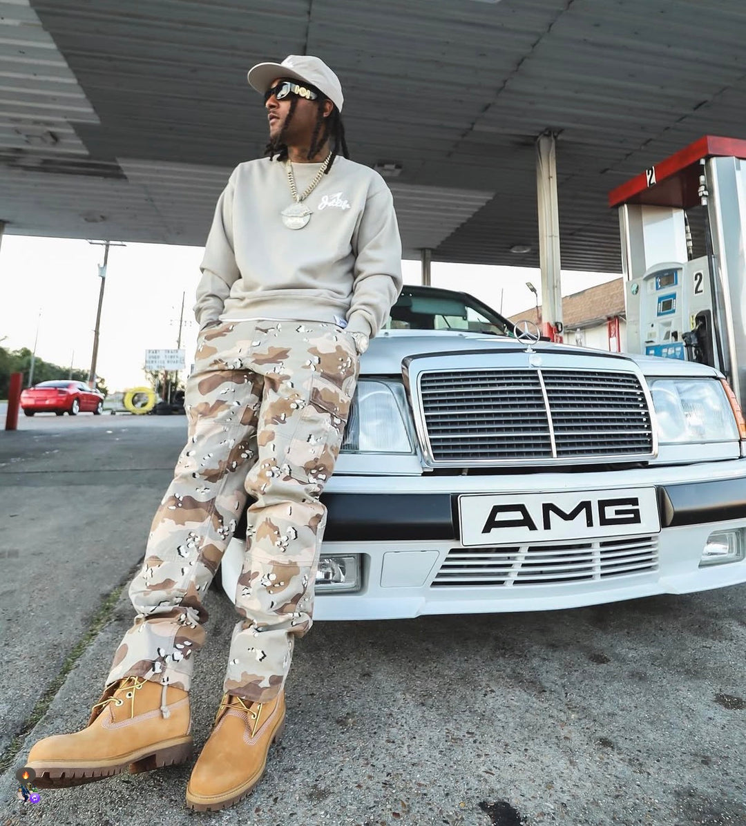 JET LIFE "PRIMARY STUNTERS" CREWNECK [DESERT SAND]