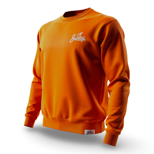 JET LIFE "PRIMARY STUNTERS" CREWNECK [ORANGE]