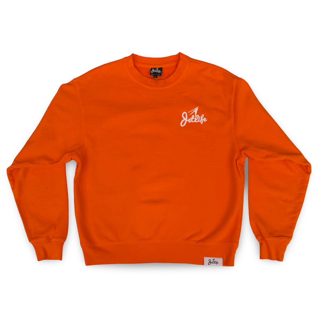 JET LIFE "PRIMARY STUNTERS" CREWNECK [ORANGE]