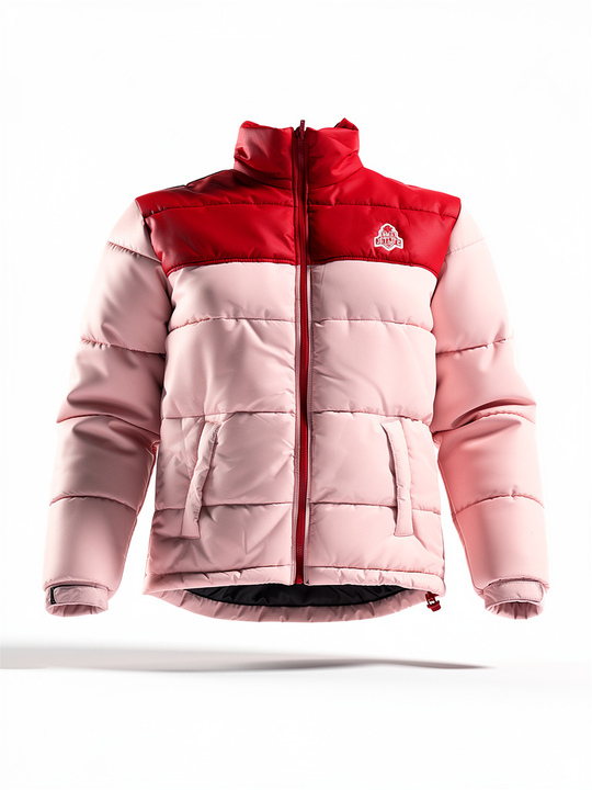 JET LIFE "TRUE LOVE" PUFFER JACKET [PINK/RED]