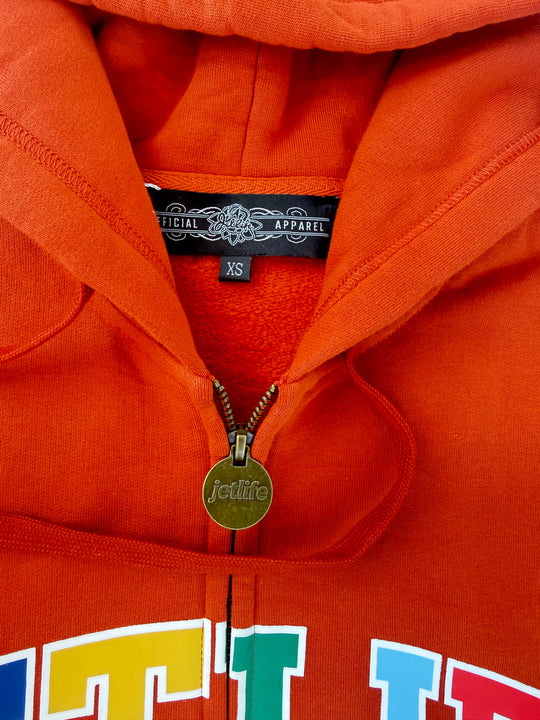 JET LIFE "WORLDS FRESHEST" ZIP UP HOODIE [RUST]