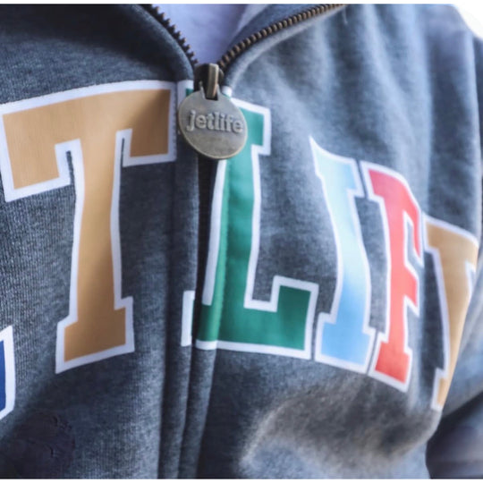 JET LIFE "WORLDS FRESHEST" ZIP UP HOODIE [CHARCOAL]