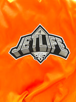 JET LIFE "DIAMOND" SATIN JACKET [ORANGE]