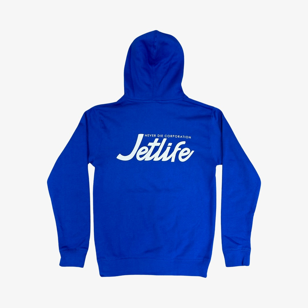 JET LIFE "SCRIPT" HOODIE [ROYAL]