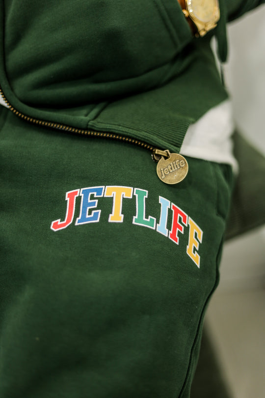 JET LIFE "WORLDS FRESHEST" ZIP UP HOODIE [PINE]