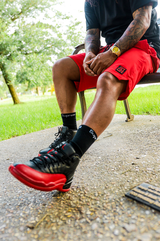 JET LIFE PERFORMANCE SPORTS SHORTS [RED]