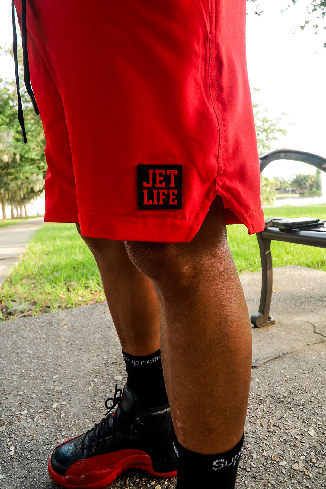 JET LIFE PERFORMANCE SPORTS SHORTS [RED]