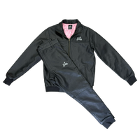 JET LIFE LEATHER TRACK  JACKET [BLACK]