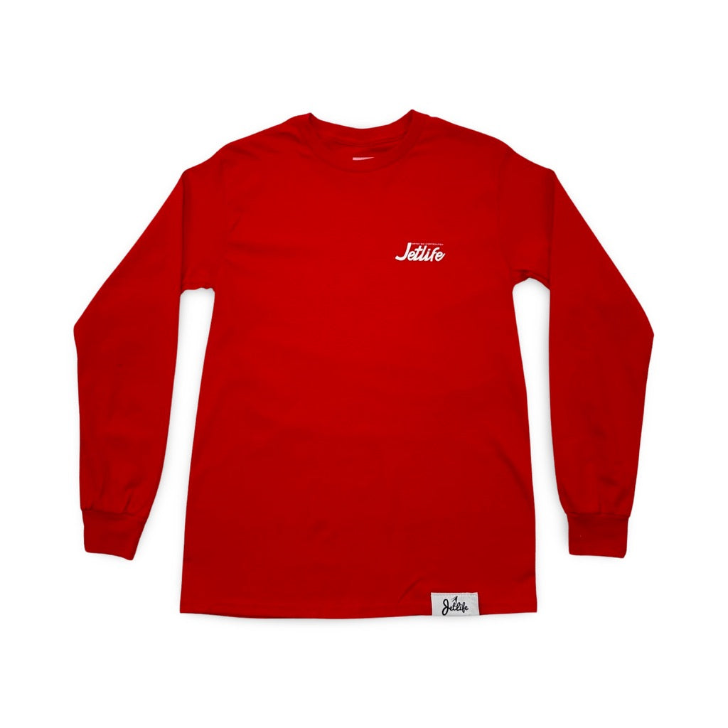 Jet Life "SCRIPT" L/S [RED]