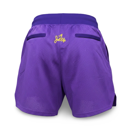 Jet Life "2nd ROUND" BASKETBALL SHORTS (PURPLE/GOLD)