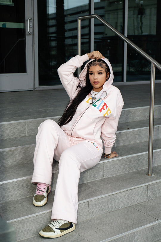 JET LIFE "WORLDS FRESHEST" ZIP UP HOODIE [SOFT PINK]