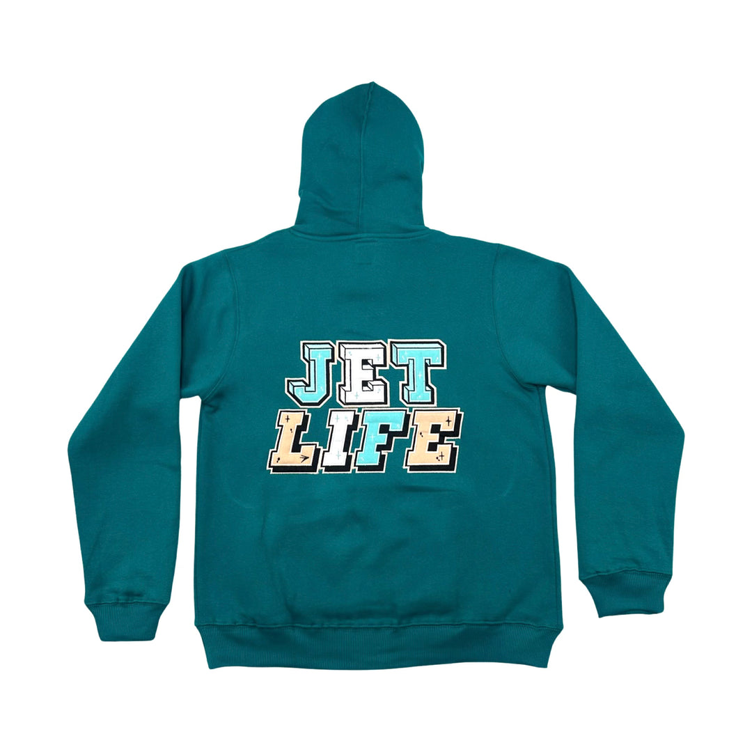 JET LIFE "BOX" HOODIE [TURQUOISE]