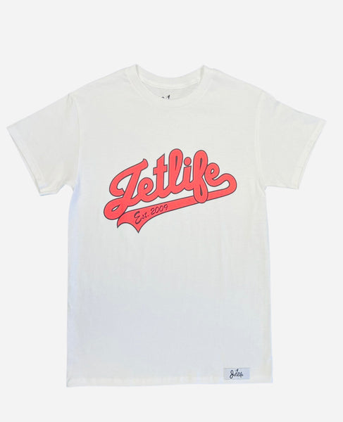 JET LIFE Home Plate S/S [WHITE/CORAL]