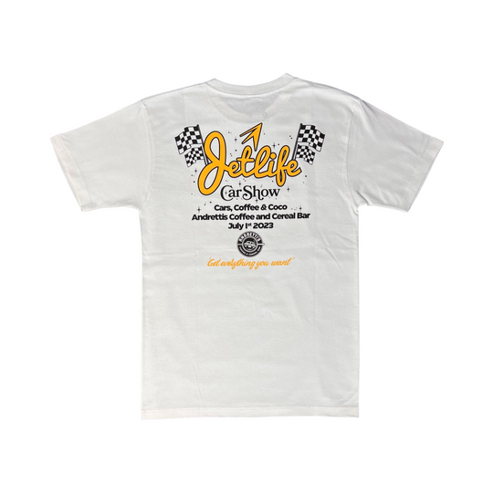 COMMEMORATIVE JET LIFE CAR SHOW TEE (WHITE)