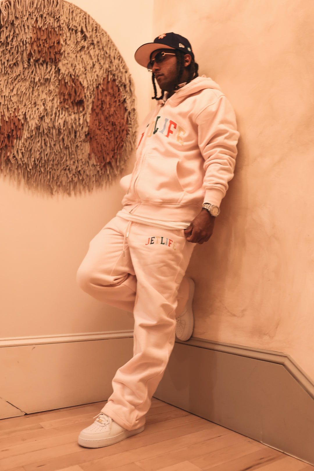 JET LIFE "WORLDS FRESHEST" ZIP UP HOODIE [SOFT PINK]