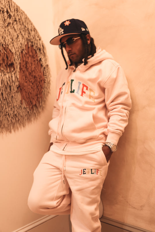 JET LIFE "WORLDS FRESHEST" ZIP UP HOODIE [SOFT PINK]
