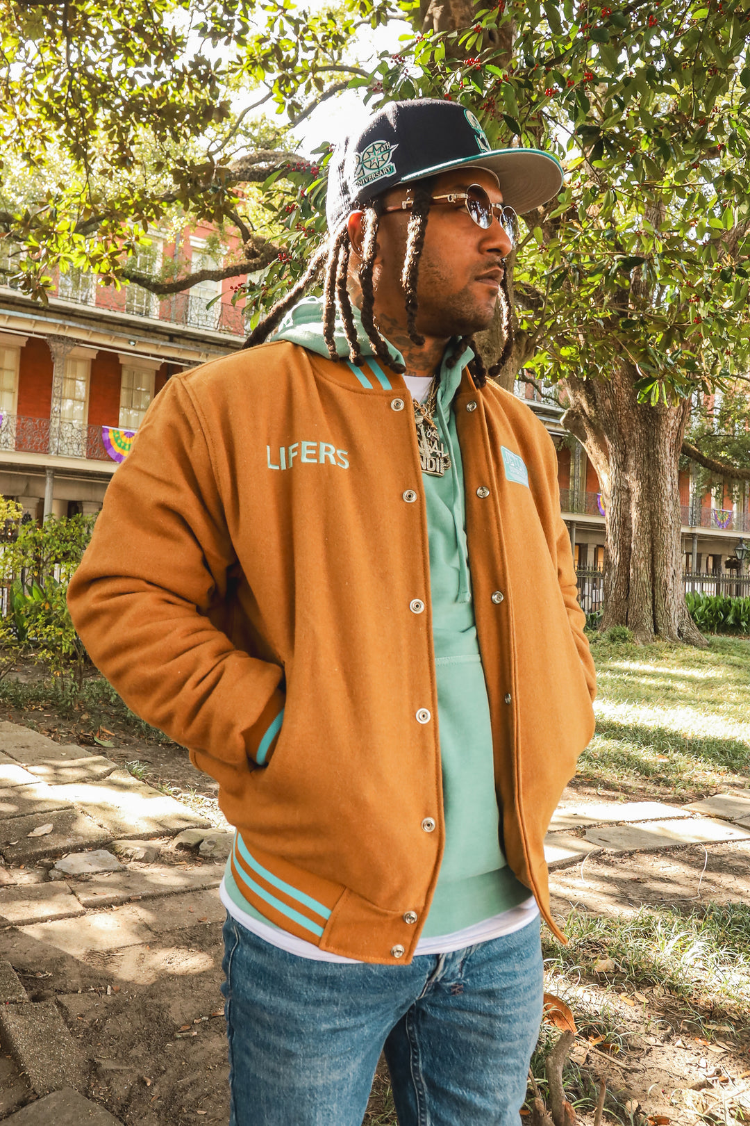JET LIFE "LIFER" WOOL JACKET [BROWN/TEAL]
