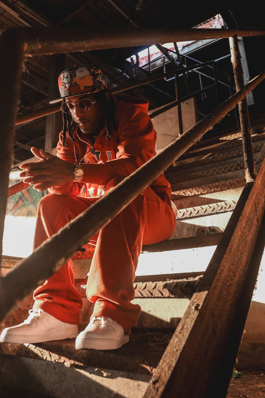 JET LIFE "WORLDS FRESHEST" ZIP UP HOODIE [RUST]