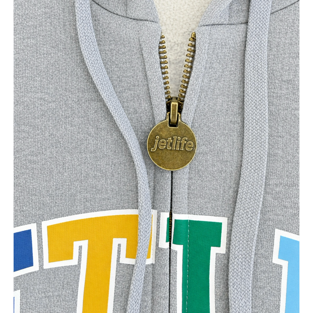 JET LIFE "WORLDS FRESHEST" ZIP UP HOODIE [HEATHER]