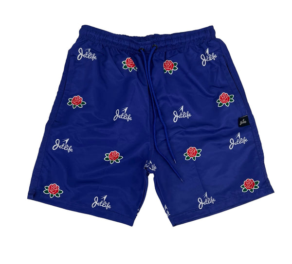 "House Of Flowers" Shorts (Cobalt)