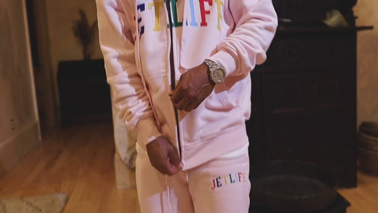 JET LIFE "WORLDS FRESHEST" ZIP UP HOODIE [SOFT PINK]