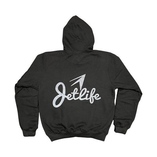 JET LIFE "BLACKOUT" HOODIE [BLACK] 3M REFLECTIVE
