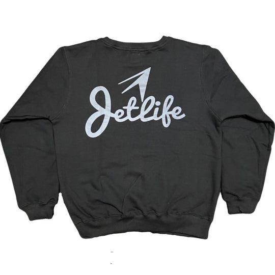 JET LIFE "BLACKOUT" CREWNECK [BLACK] 3M REFLECTIVE