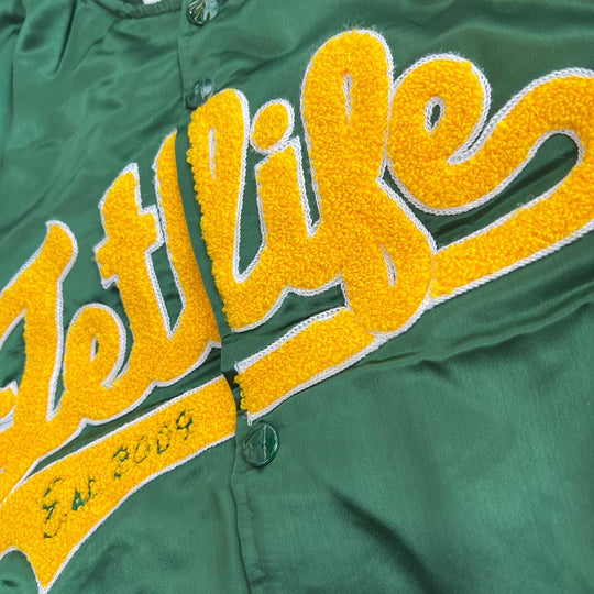 Jet Life Satin Jacket Home Plate [GREEN]