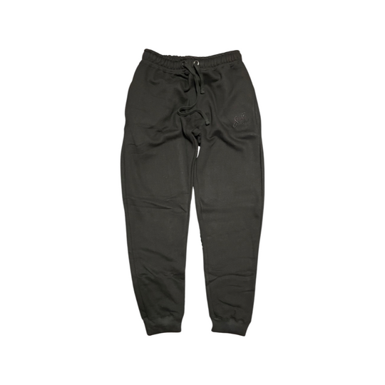 Jet Life  Sweatpants [BLACK] WHITE STITCH