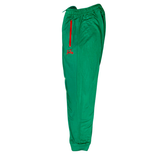 JET LIFE TRACK PANTS | RACING GREEN & RED