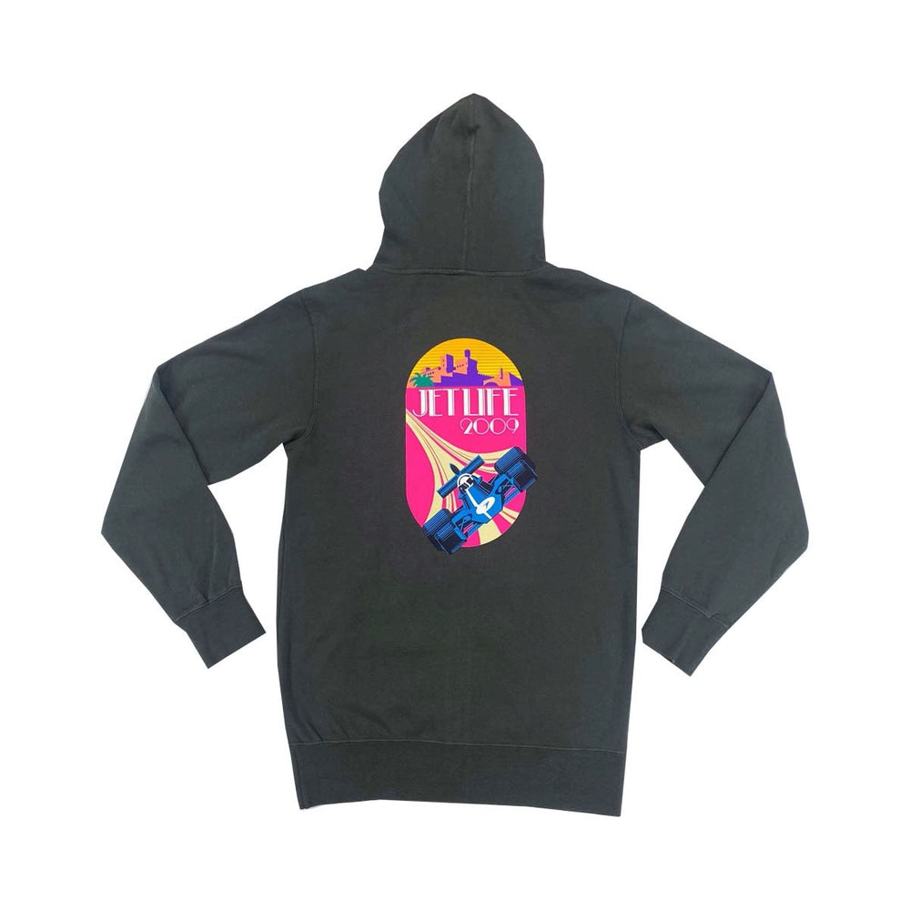 JET LIFE MONACO ZIP-UP HOODIE [BLACK]