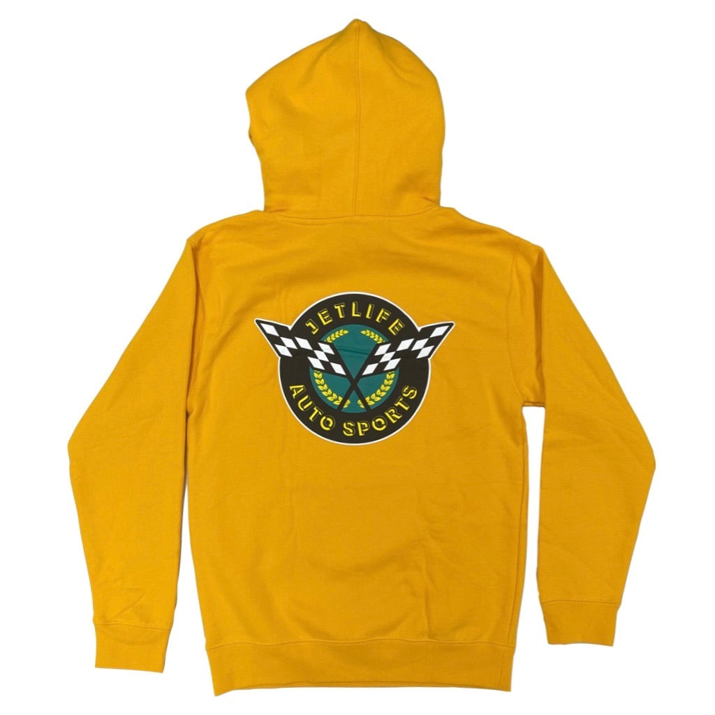 JET LIFE "AUTO-SPORT" HOODIE [YELLOW]