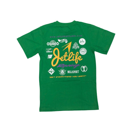 Jet Life X Nola Sport "SPONSORED" Tee S/S [GREEN]