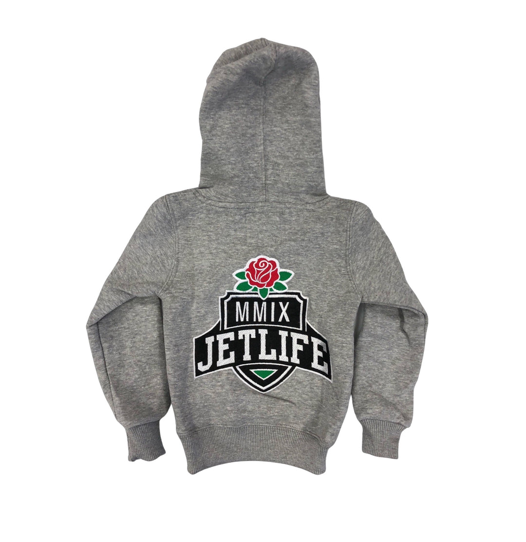 JET LIFE KIDS "MMIX" HOODIE [HEATHER]