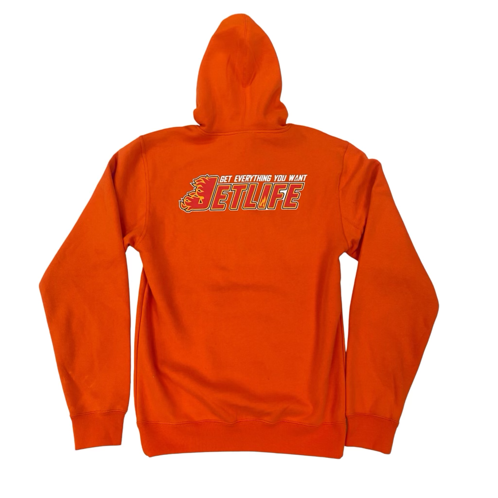 JET LIFE "FLAMES" HOODIE [ORANGE]