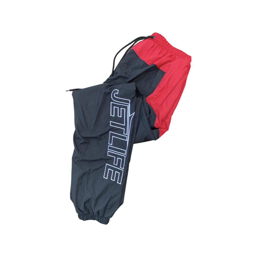 JET LIFE TRACK PANTS [Black/Red]