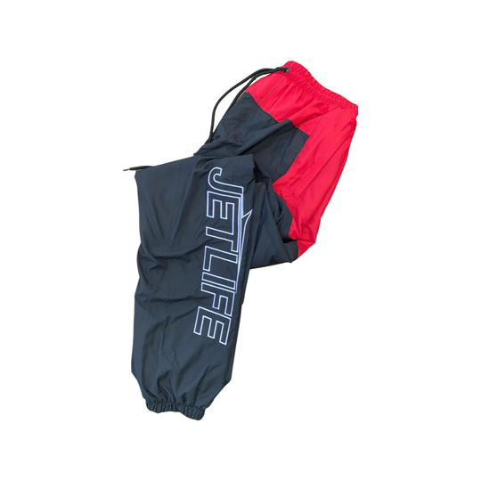 JET LIFE TRACK PANTS [Black/Red]