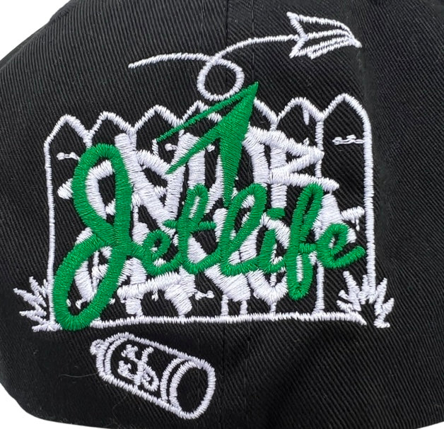 JET LIFE X TAYLOR GANG 2009 SNAPBACK  [BLACK/WHITE/GREEN]