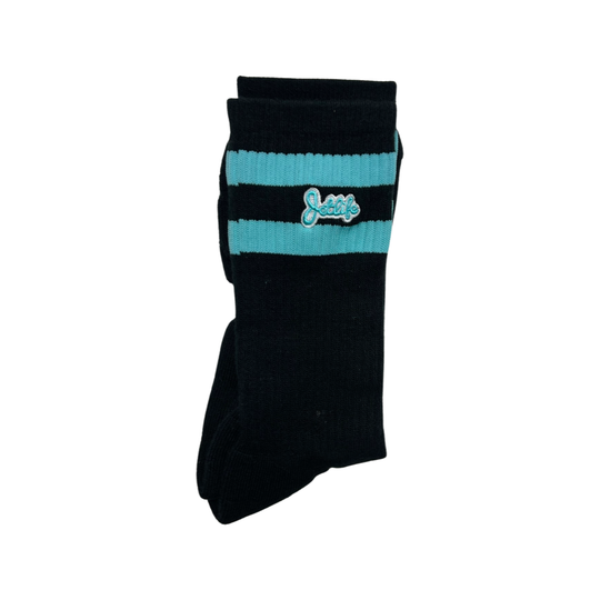 JET LIFE SOCKS | "BLACK & TEAL"